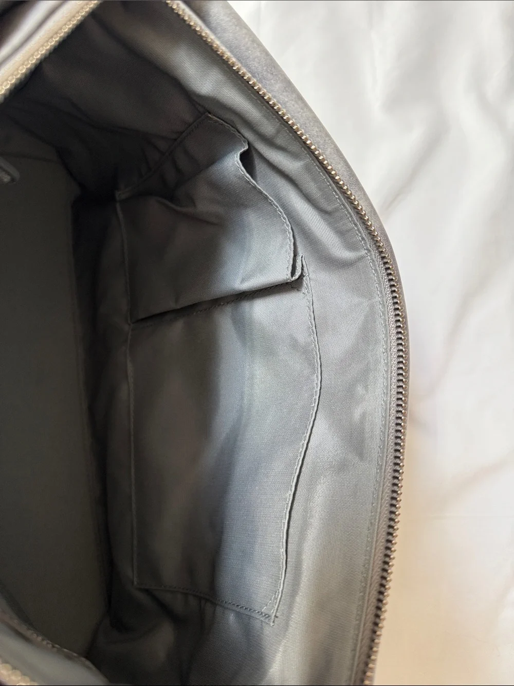Dior Grey Quilted Top-Handle Satchel with Silver Hardware